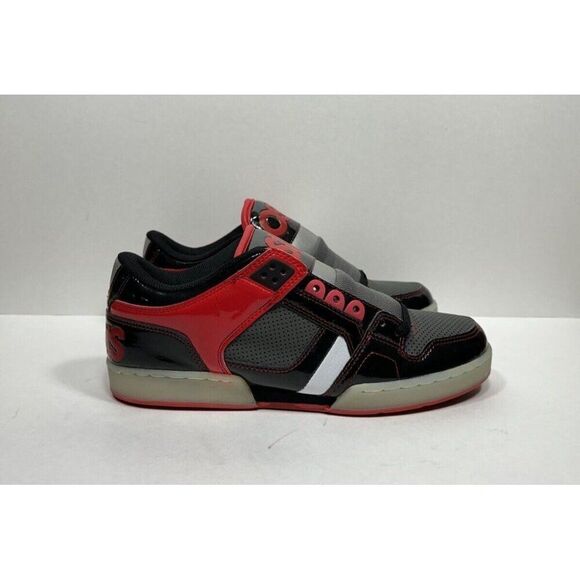Osiris NYC 83 Low Top Mens Size 10 Skateboard Skater Shoes Red Black Grey
